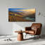 «Rolling Vineyard Hills and Farmhouse Under Golden Sunset», art mural sur toile-133440237