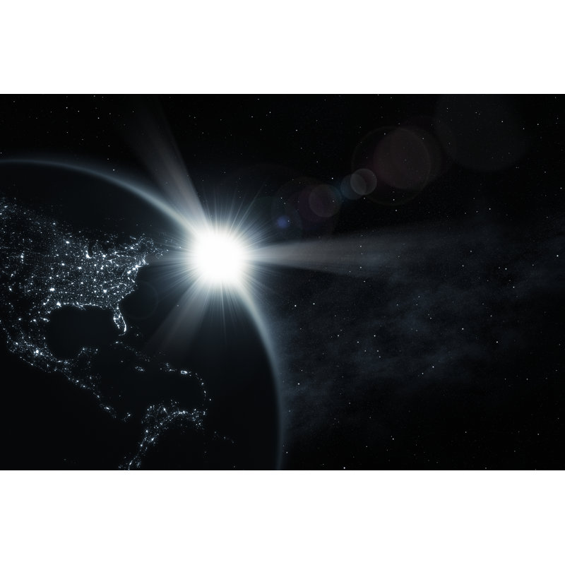 Space Sunrise by BeholdingEye - Print, 20cm H x 30cm W x 3.8cm D