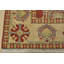 Tapis oriental rouge en laine noué à la main 5 pi 9 po x 7 pi Kazak Kazak