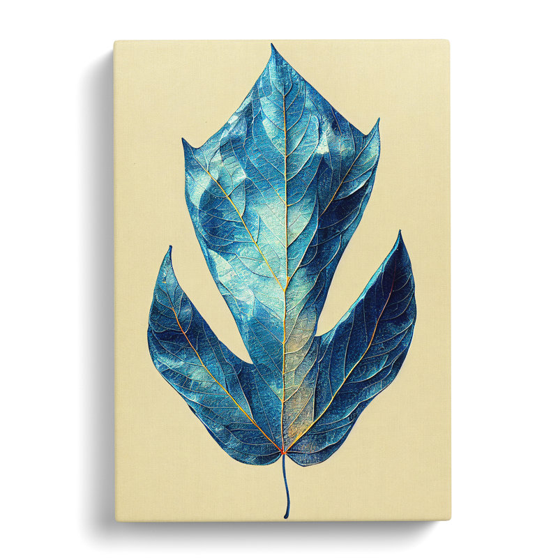 Painted Leaf No.4 - Wrapped Canvas Print, 50cm H x 35cm W x 3cm D