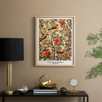 WM MORRIS Series CXX Framed Print - Solid Wood