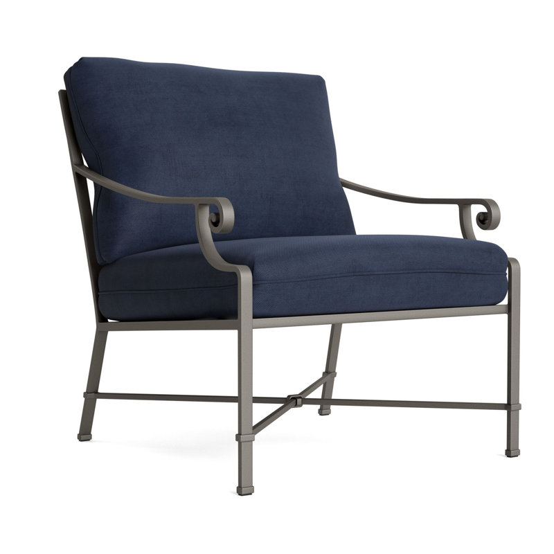 Venetian Outdoor Lounge Chair, Mica, Fusion Neptune
