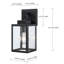 Applique murale d'extérieur 11 lumières H 11 "noir mat (paquet de 2)-395422026