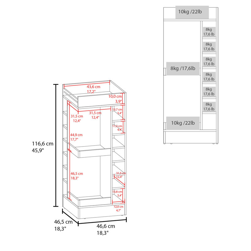3 Corner Bar Cabinet 46" Tall In Oak - 14 Liquor Bottle & Fashionable Storage Wine Choice, Oak