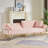 Modern Teddy Upholstered Accent Loveseat Sofa With Side Pocket, Folding Sleeper Sofa Bed With Foldable Armrest , Adjustable Backrest And Golden Metal Legs-1878091497