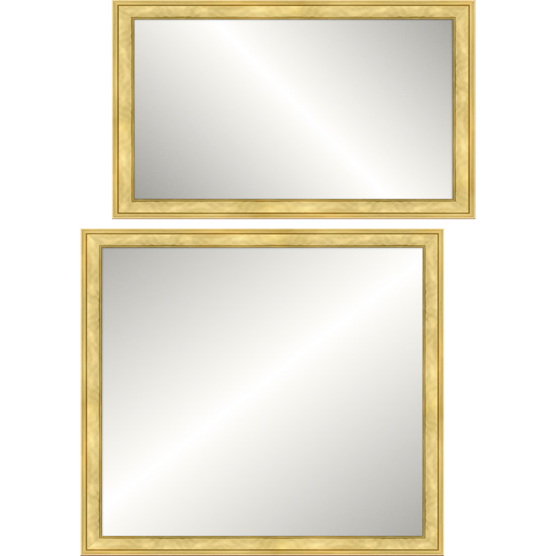 Miroir de plancher en bois massif Perri, 74,5 po x 46,5 po, Rectangle