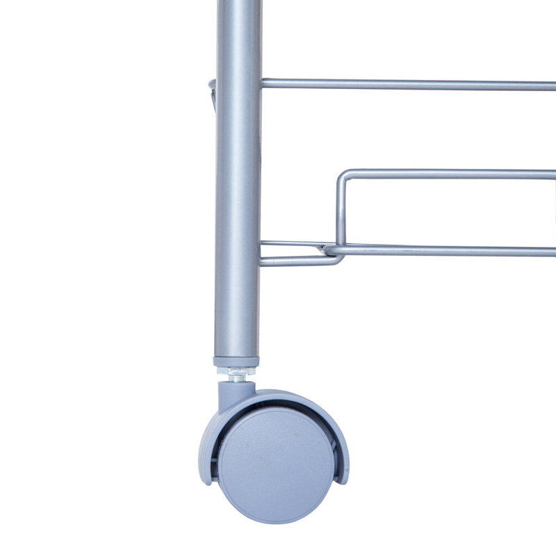 Chariot utilitaire roulant 4 couches, H 33,46 po x l 10,24 po x P 17,32 po, Argent