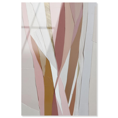 Gilded Stripes III Acrylic Print Boho Gold Wall Decor by Art Remedy, Ready to Hang, 16 x 24