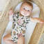 Ensemble de 2 vêtements de bébé rétro à motif floral rose et vert de 0 à 6 M par Sweet Jojo Designs-92616667