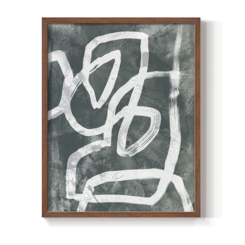 «Chalk Line I», reproduction encadrée - bois massif, H 21 po x l 17 po, Cadre noyer