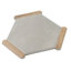 Aureole 8,66 po X 9,84 po Carreau de sol et mur hexagonal en porcelaine grise matte et brun (8,07 pieds carrés / caisse) - 18 feuilles