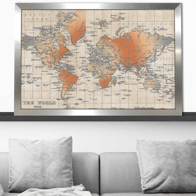 Carte du monde par Elizabeth Medley - impression