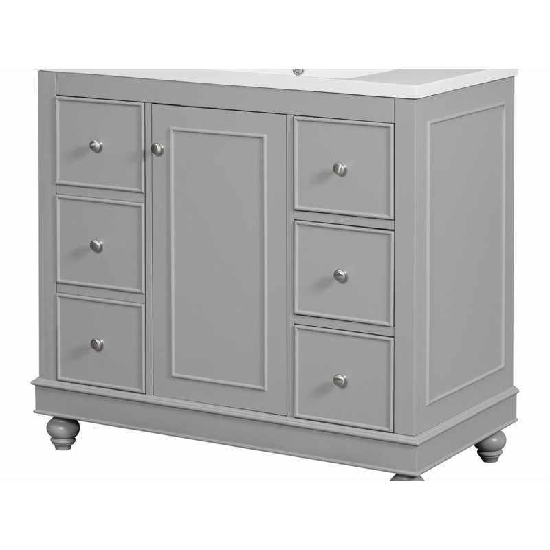 18.00'' Single Bathroom Vanity with Ceramic Top