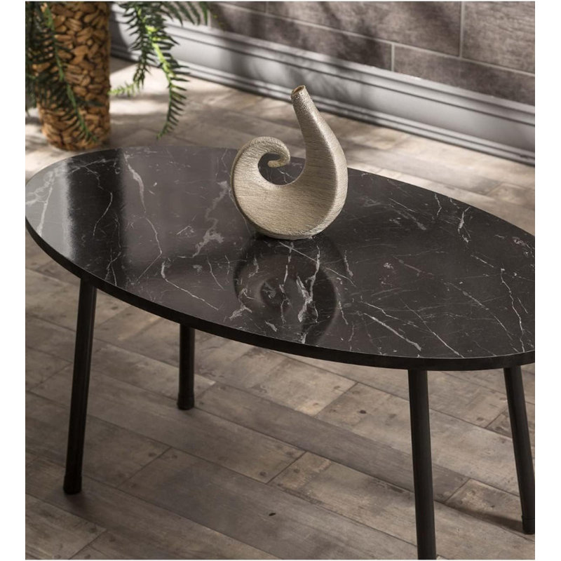 Rylee 35cm Console Table, Black Marble