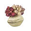 Assorted Dried Roses in Decorative Metal Pot