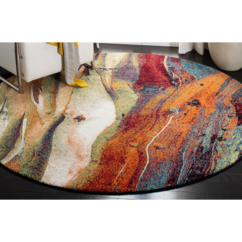 Dowlen Performance Abstract Rug, Rond 3 pi