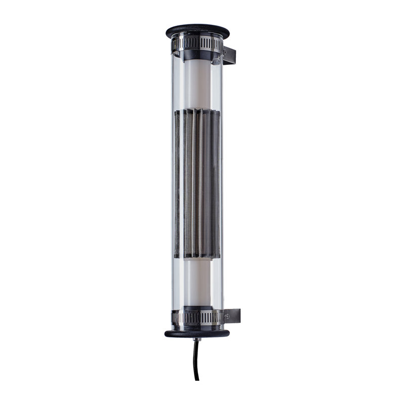 Stainless Steel LED Flush Mounted Sconce, Silver/Clear