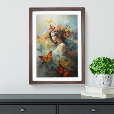 Butterfly Romanticism Art - Framed Print