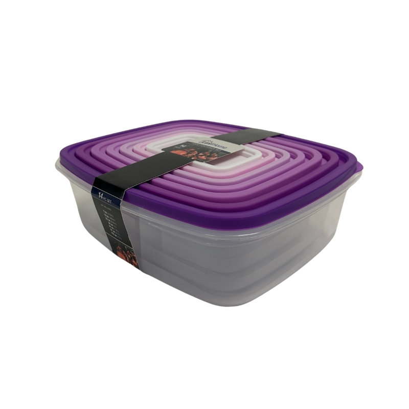 Ensemble de 7 contenants alimentaires Dammian, Mauve