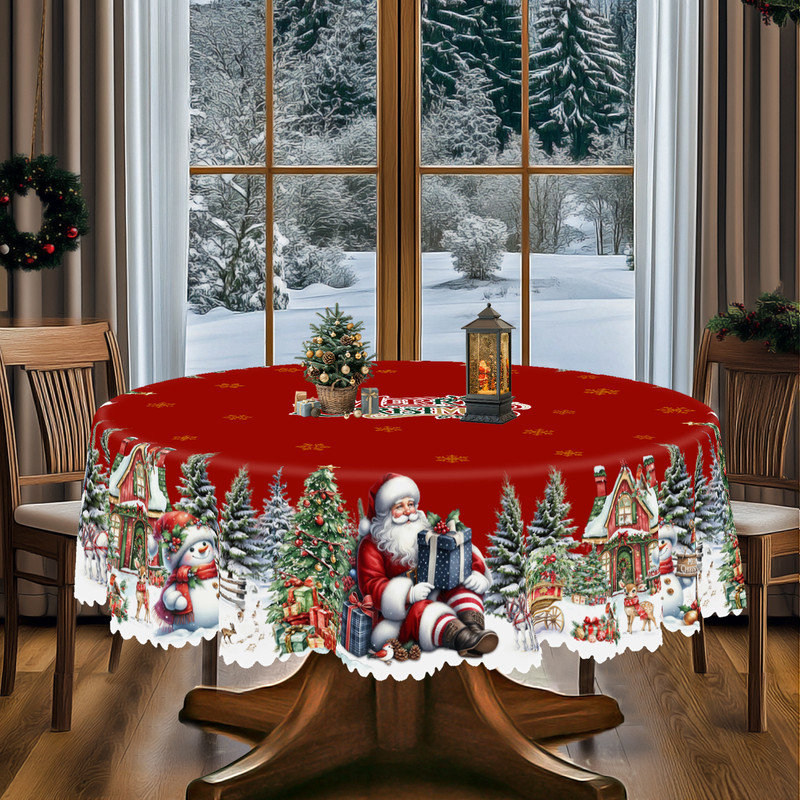 Nappe lavable en polyester pour Noël