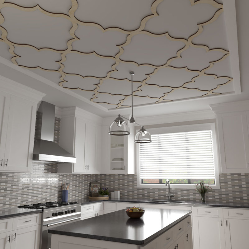 Charpente de plafond décorative May, Bouleau, H 66,83 po x l 66,83 po x P 0,375 po
