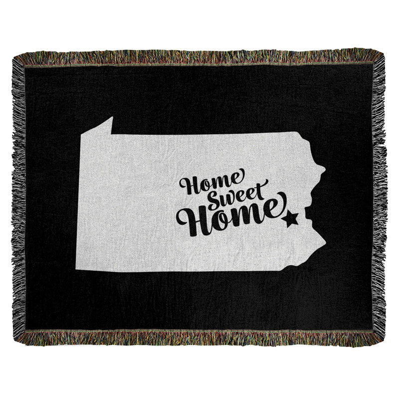 Jeté en coton tissé allentown doux, l 50 po x L 60 po, Noir