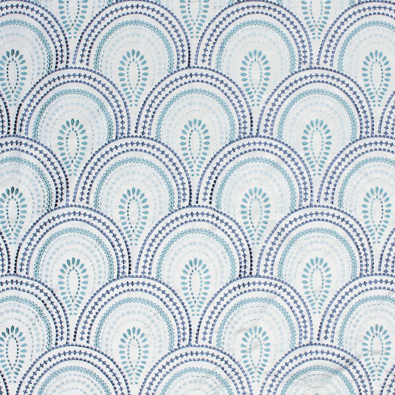 Geometric Fabric, Aqua