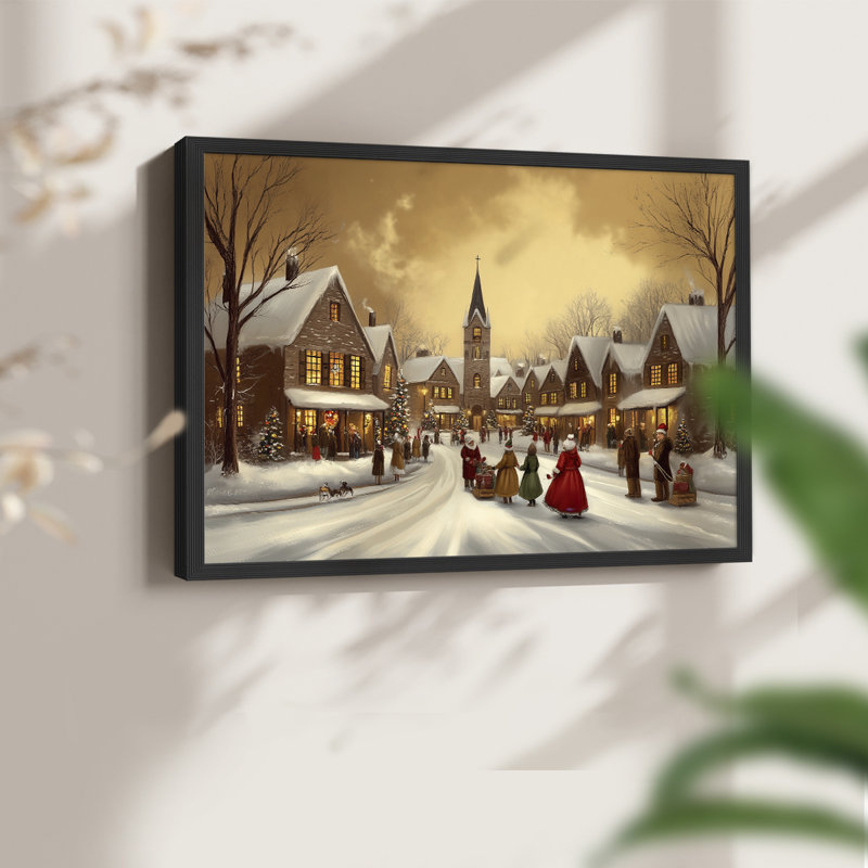 Art de Noël - CMXVI - Reproduction encadrée - Restickable, Noir, noir, noir, noir, H 16 po x l 20 po