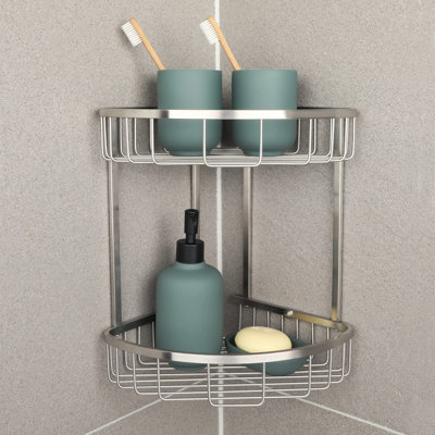 Newsom Drill / Screw Stainless Steel Shower Caddy
