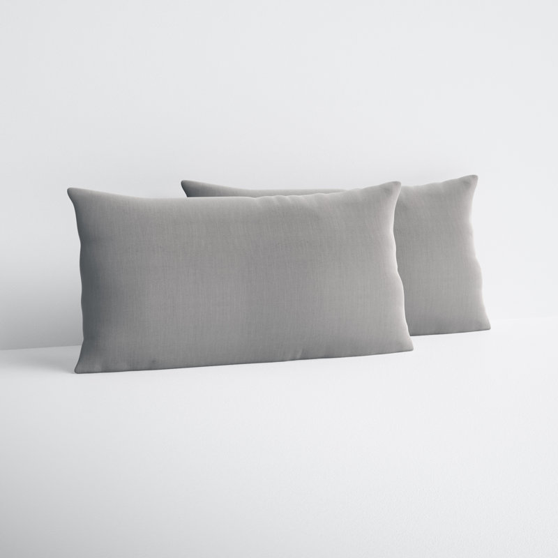 Easton Sunbrella Weather Resistant Lumbar Pillows, 16" x 26", Cast Pumice
