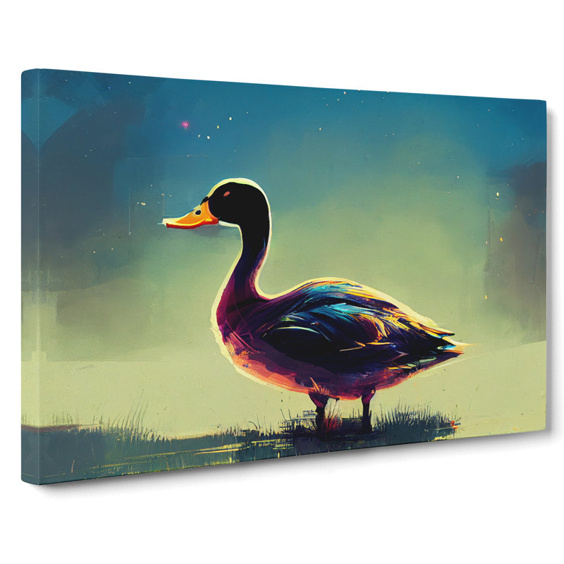 Futuristic Duck - Wrapped Canvas, 40cm H x 60cm W x 3cm D