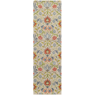 Annechien Hand Tufted Wool Floral Indoor Rug