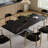 Nanor 9 - Piece 94.48'' Extendable Sintered Stone Dining Table with 8 Fabric Chairs Dining Set-446368996-446369018