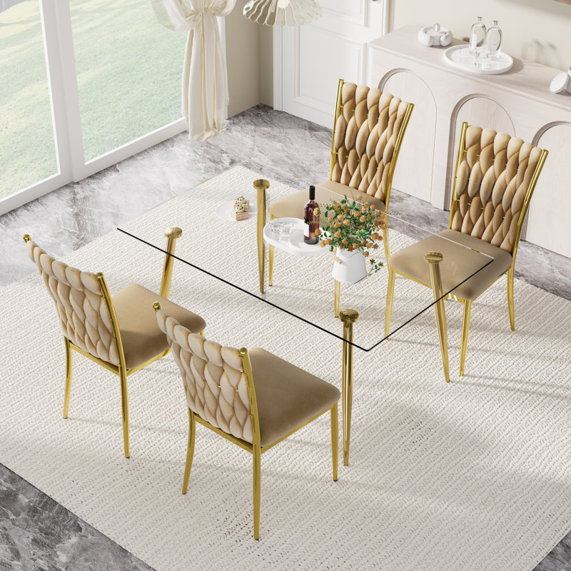 Ensemble repas rectangulaire pour 4 à 6 personnes, Brun, H 30 po x L 51 po x l 31,5 po, 5