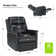 Electric Genuine Leather Power Recliner with Nailhead Trims Built-in USB Port