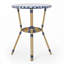 Patio Bistro Table with Rattan Top,Aluminum Frame