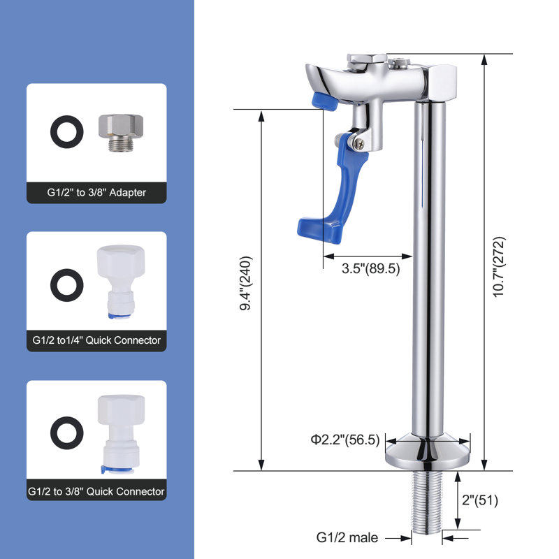 WOWOW 9-Inch Glass Filler Faucet Deck Mount, Stainless Steel Drinking Water Filling Faucet for Bar Hotel Restaurant Cafes