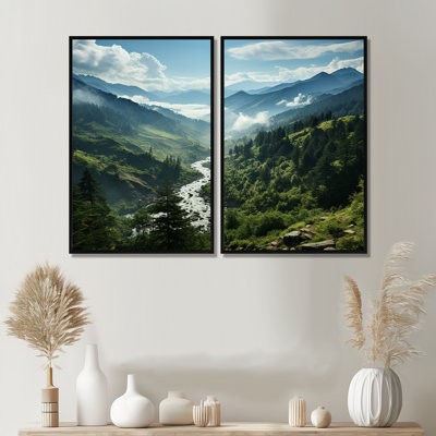 États-Unis, Great Smoky Mountains Landscape I - Paysages, États-Unis, art mural 2 panneaux