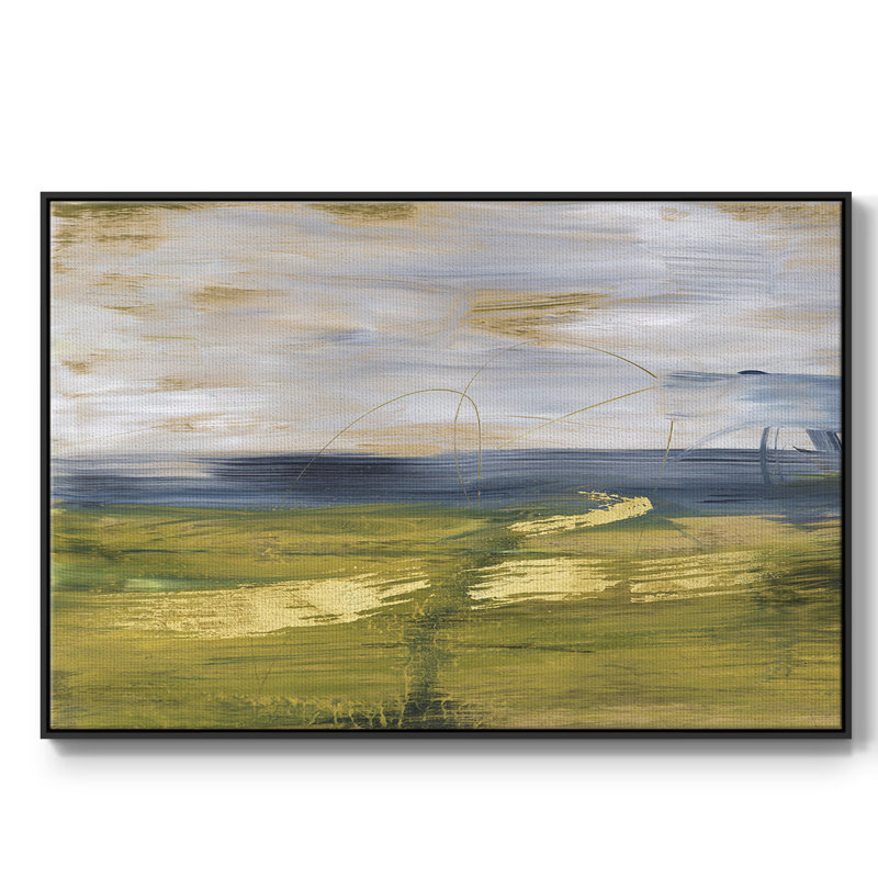 «Sky and land II», reproduction sur toile, H 27 po x l 41 po x P 2 po, Noir