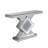 Rillamas LED Lighting Mirrored Console Table Crushed Diamond Inlay