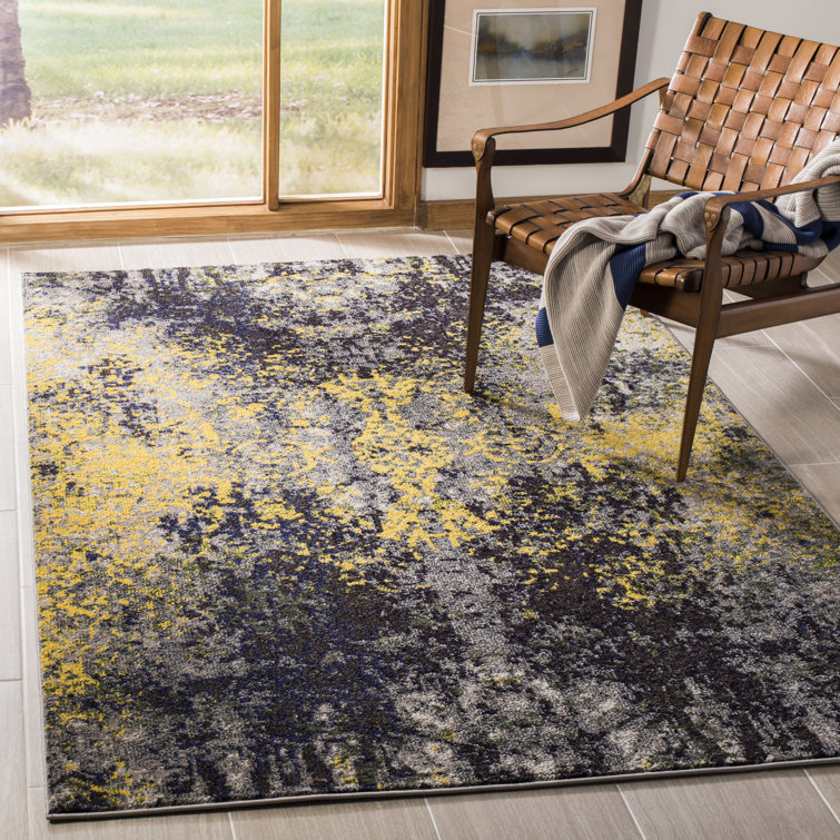 Mckee Abstract Grey/Silver Area Rug