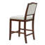 Ensemble de 2 tabourets de bar à hauteur de comptoir - 2 tabourets de bar rustiques avec structure en bois d'hévéa, dossier ergonomique, polyvalent pour îlot de cuisine, salle à manger, cerisier-1828204795