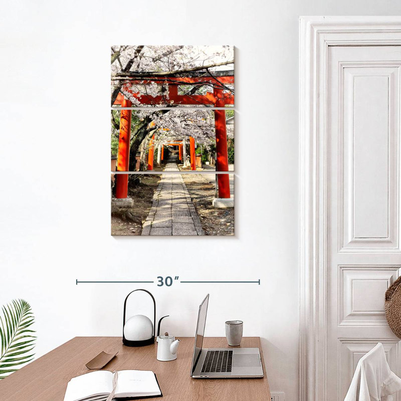 Nicci Cherry Blossoms Torii, 32'' H x 20'' W