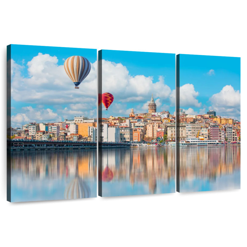 Montgolfières au-dessus de Galata, H 24 po x l 38 po