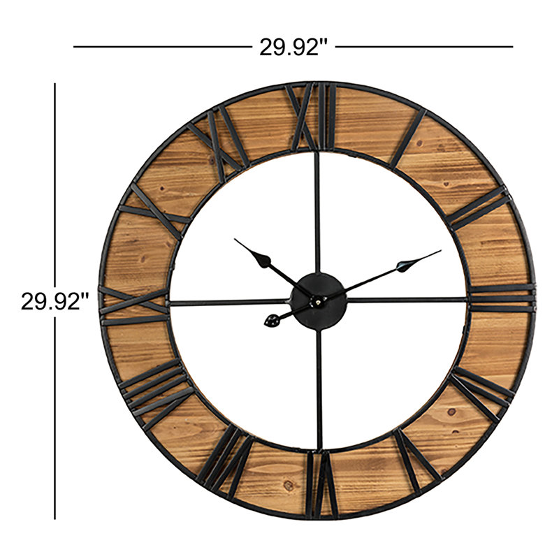 Jefferson Creek Wood Wall Clock