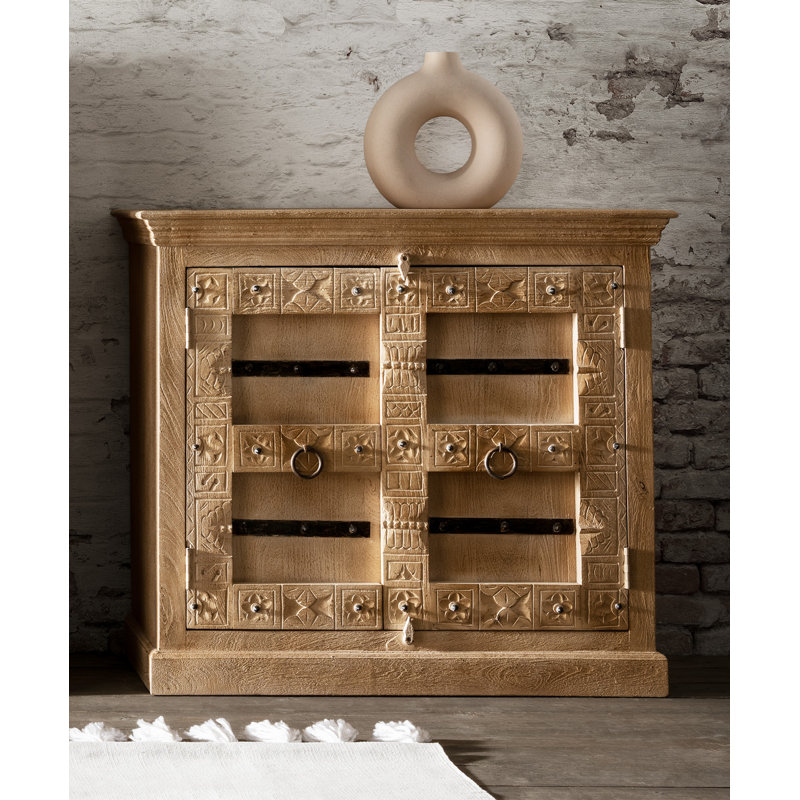 Anika Solid Wood Rectangle Accent Cabinet