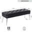 Faux Leather Upholstered Bench with Metal Legs-275778532