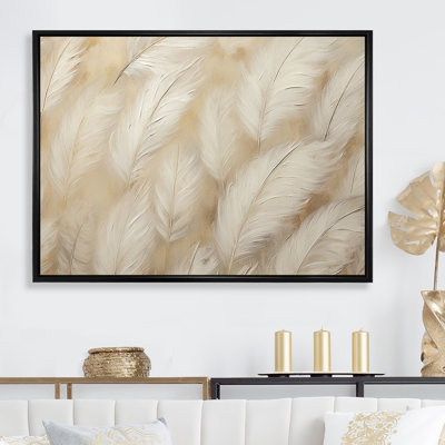 Plumes de plumes III sur toile