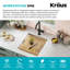 Évier de cuisine en acier inoxydable KRAUS Kore ™-115382524-115382525