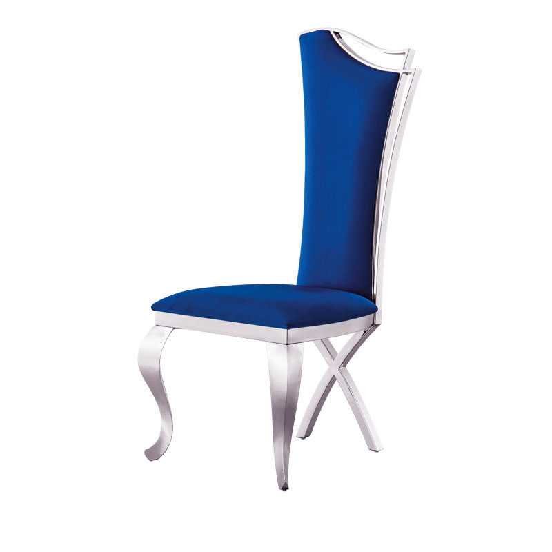 Crescendo 10'' H Upholstered Side Chair, Blue